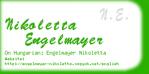 nikoletta engelmayer business card